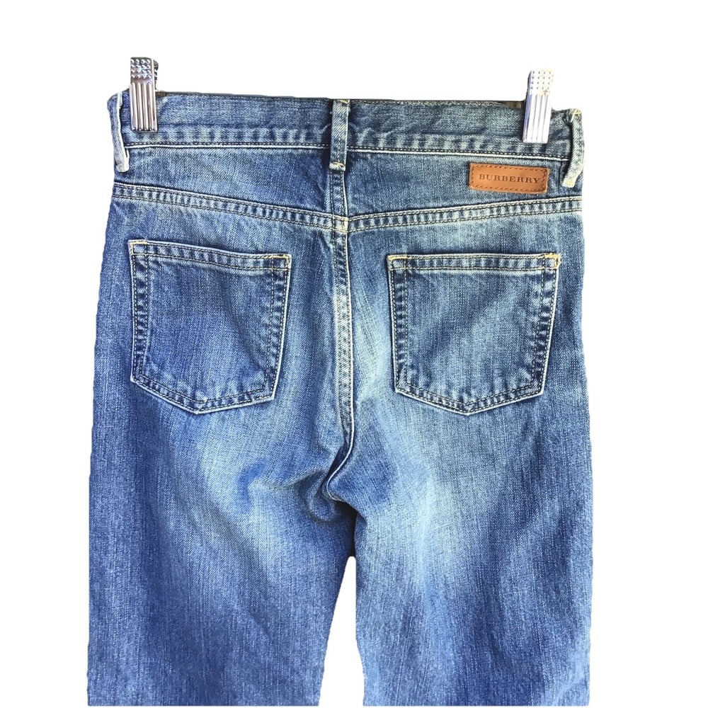 Burberry Children Kids 10Y Straight Leg Blue Jeans Denim Pants 25x24.5